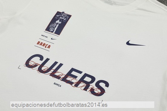 Nuevo Entrenamiento Conjunto Completo Barcelona 24/25 Blanco Negro Baratas